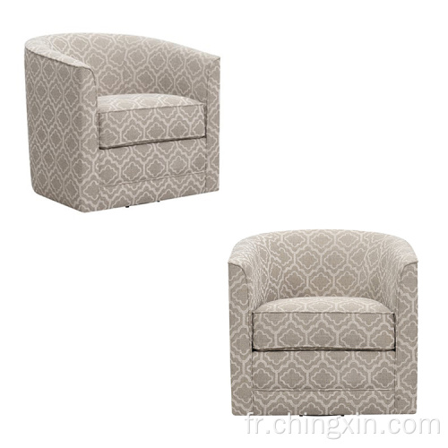 Wholesale chaise d'accent pivotante Beige Multi Tissu